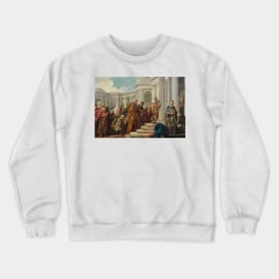 Mordecai's Disdain by Jean-Francois de Troy Crewneck Sweatshirt